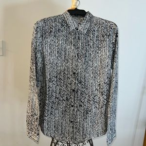 Balenciaga Black and White patterned shirt